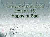 七年级英语上册 Unit 3 Body Parts and Feelings Lesson 16 Happy or Sad精美课件 (新版)冀教版